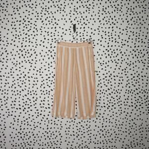 Cloth & Stone Orange Striped Casual Wide Leg Cropped Pants